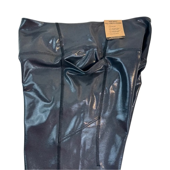 Victoria's Secret PINK Ultimate V High Waist Legging In Black Shine Size:M4-6NWT - Picture 7 of 16